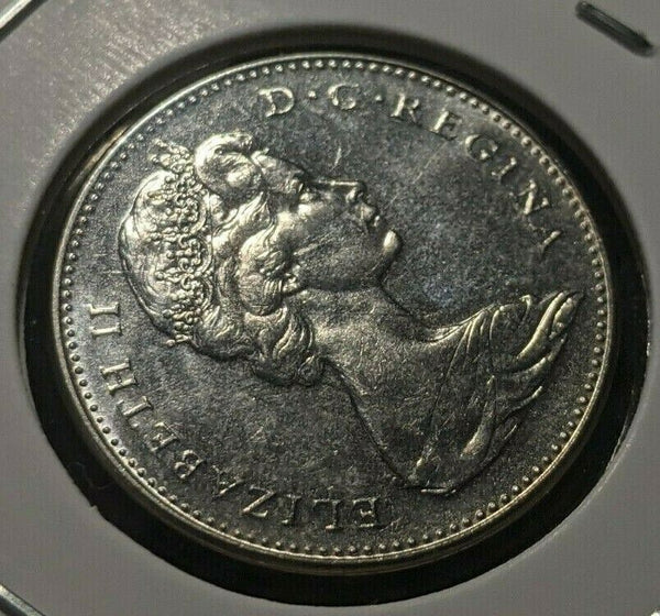 Canada 1965 5 Cents Small Beads KM# 60.1 Scratches #1093    9A