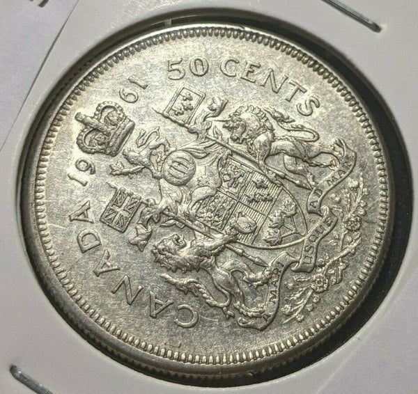 Canada 1961 50 Cents KM# 56 Cleaned #501