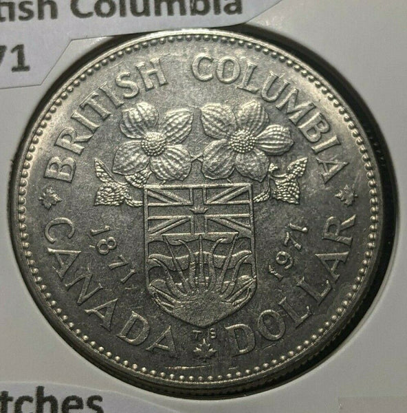 Canada British Columbia 1971 Dollar KM# 79 Scratches #1123