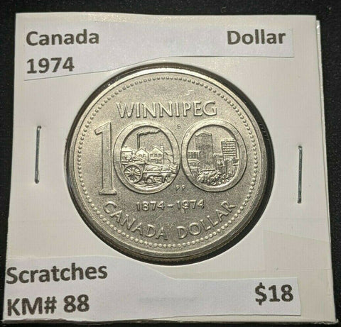 Canada 1974 Dollar KM# 88 Scratches #1122