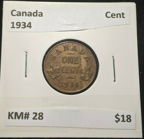 Canada 1934 Cent KM# 28   #011