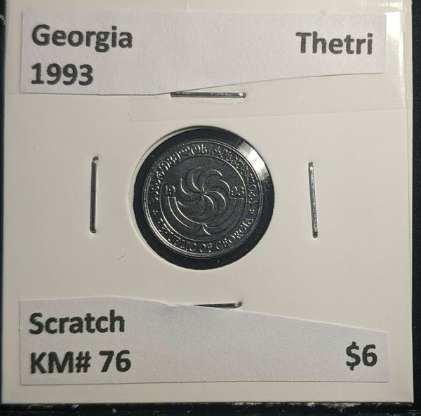 Georgia 1993 Thetri KM# 76 Scratch #440 A1