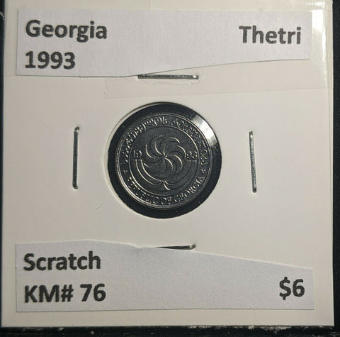 Georgia 1993 Thetri KM# 76 Scratch #440 A1