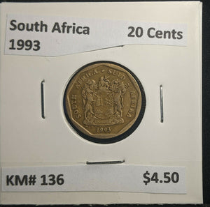 South Africa 1993 20 Cents KM# 136 #466 A1