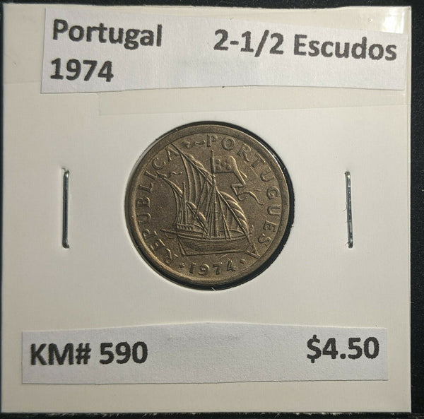 Portugal 1974 2-1/2 Escudos KM# 590 #950 A1