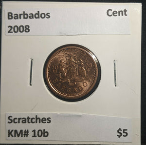 Barbados 2008 Cent KM# 10b Scratches #949 A1