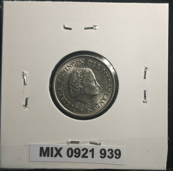 Netherlands 1956 25 Cents KM# 183 Scratches #939 A1