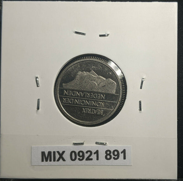 Netherlands 1990 25 Cents KM# 204 Scratches #891 1B