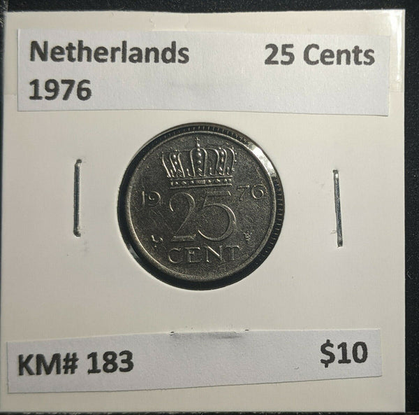 Netherlands 1976 25 Cents KM# 183 #889 1B