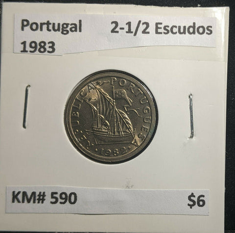 Portugal 1983 2-1/2 Escudos KM# 590 #886 1B