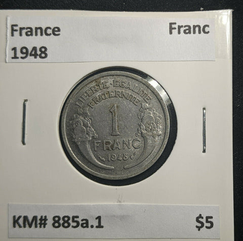 France 1948 Franc KM# 885a.1 #400 1B