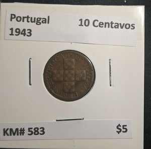 Portugal 1943 10 Centavos KM# 583 #392 1B