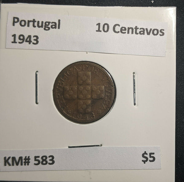 Portugal 1943 10 Centavos KM# 583 #392 1B