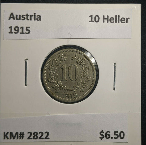 Austria 1915 10 Heller KM# 2822 #390 1B