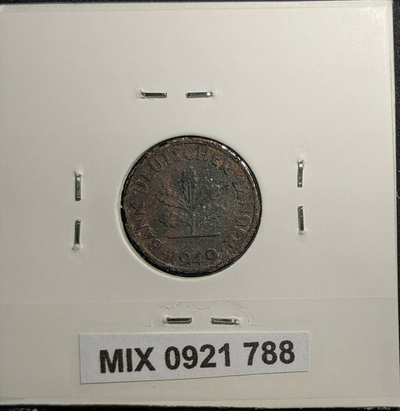 Germany 1949 D Pfennig KM# 2A01 Corroded #788 2A