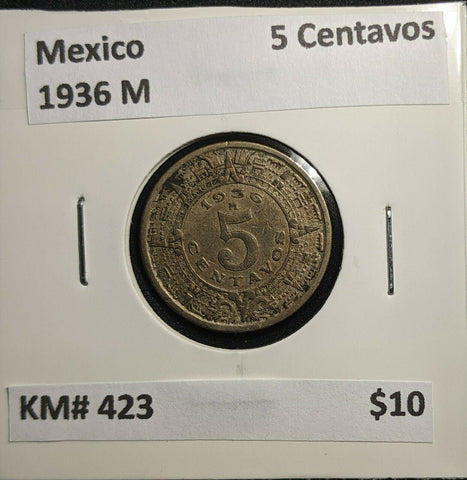 Mexico 1936 M 5 Centavos KM# 423 #852 2A