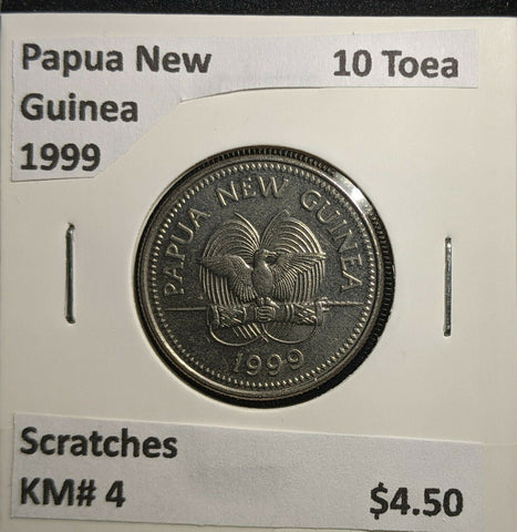 Papua New Guinea 1999 10 Toea KM# 4 Scratches #831 2A