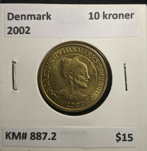 Denmark 2002 10 kroner KM# 887.2 #838 2A