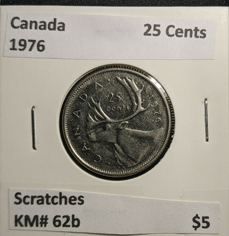 Canada 1976 25 Cents KM# 62A Scratches #841 2A
