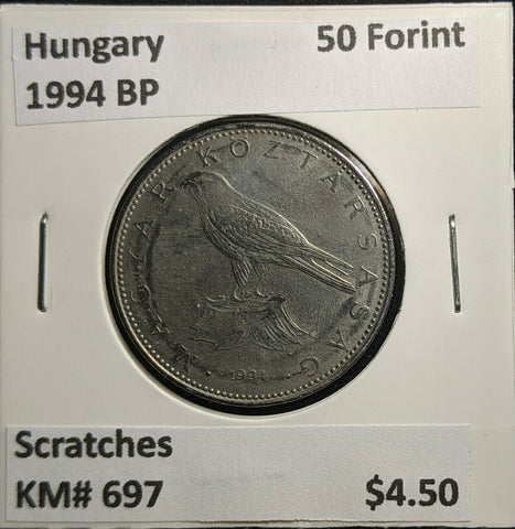 Hungary 1994 BP 50 Forint KM# 697 Scratches #874 2A