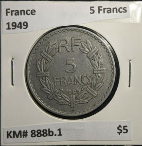 France 1949 5 Francs KM# 888b.1 #882 2A