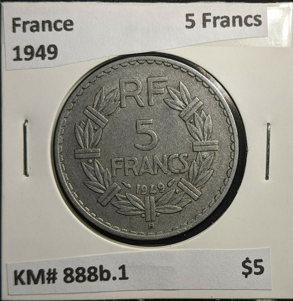 France 1949 5 Francs KM# 888b.1 #882 2A
