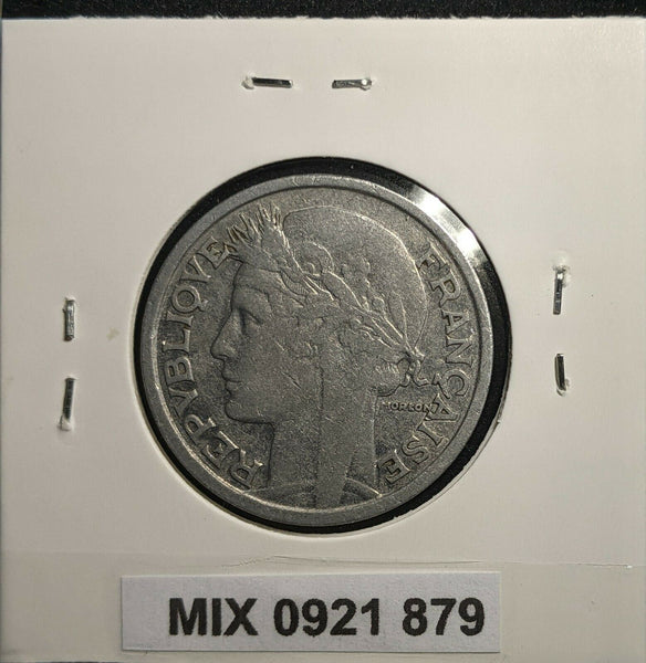France 1947 B 2 Francs KM# 886a.2 Scratches #879 2A