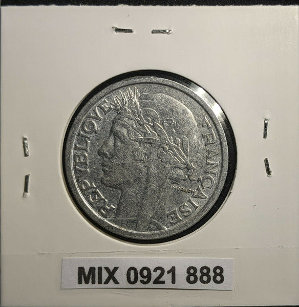 France 1947 B 2 Francs KM# 886a.2 Scratches #888 2A