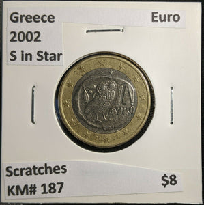 Greece 2002 Euro S in Star KM# 187 Scratches #303 2B