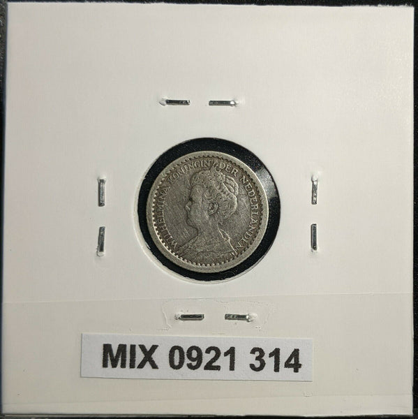 Netherlands 1914 10 Cents KM# 145 Scratches #314 2B