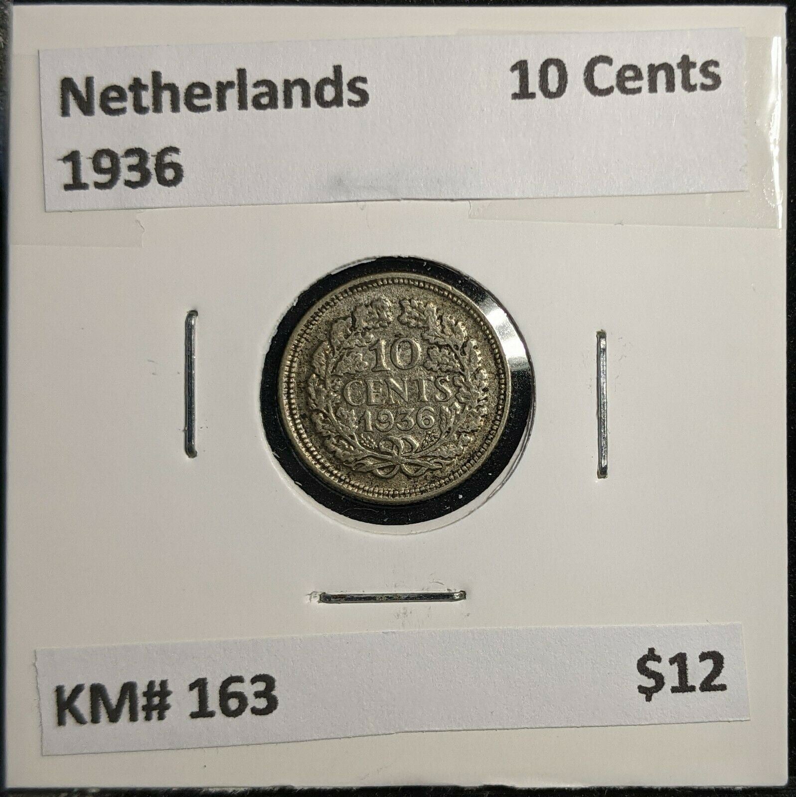 Netherlands 1936 10 Cents KM# 163 #319 2B