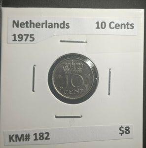 Netherlands 1975 10 Cents KM# 182 #829 2C