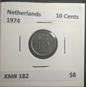 Netherlands 1974 10 Cents KM# 182 #832 2C
