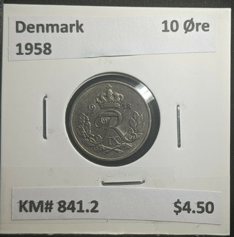 Denmark 1958 10 Øre KM# 841.2 #251 2C