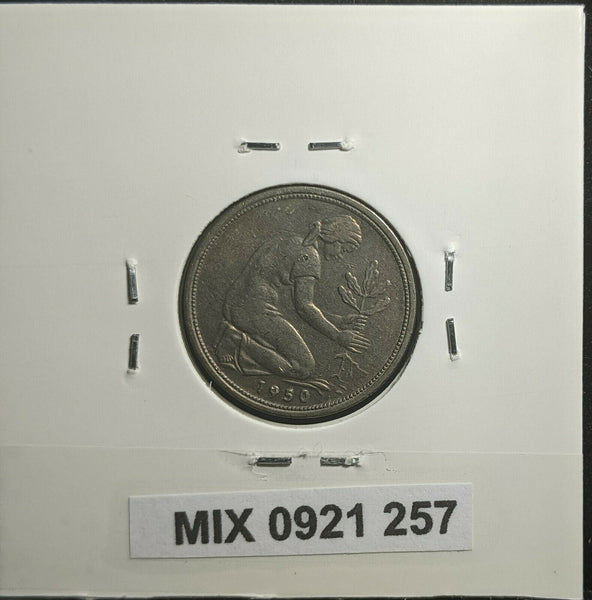 Germany 1950 D 50 Pfennig KM# 109.1 Scratches #257 3A