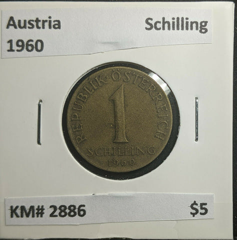 Austria 1960 Schilling KM# 2886 #284 3A