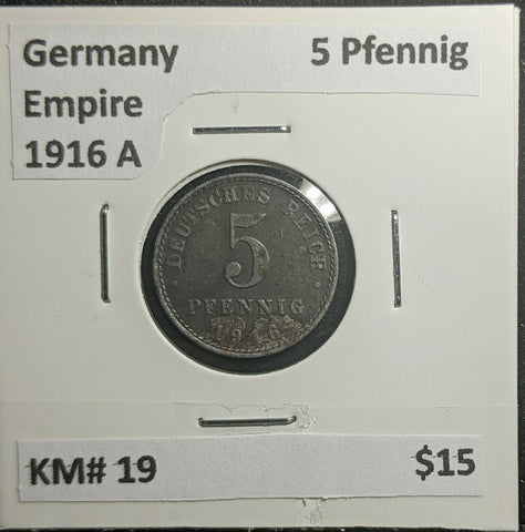 Germany Empire 1916 A 5 Pfennig KM# 19 #282 3A