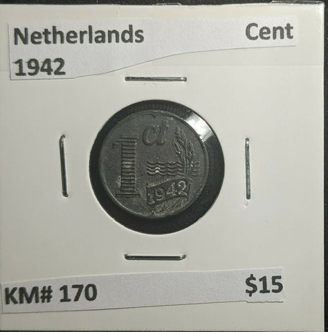 Netherlands 1942 Cent KM# 170 #286 3A
