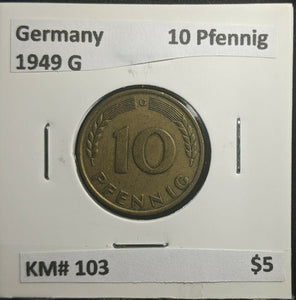 Germany 1949 G 10 Pfennig KM# 103 #268 3A