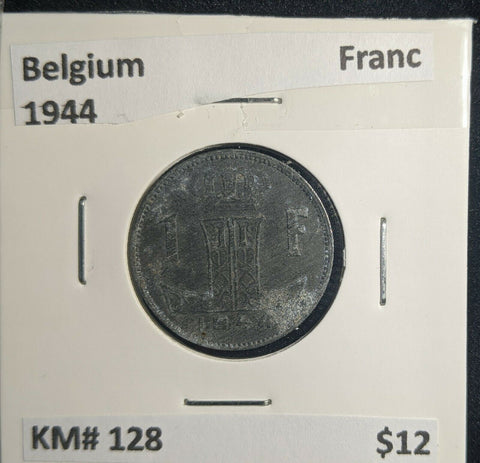 Belgium 1944 Franc KM# 128 #747 3A