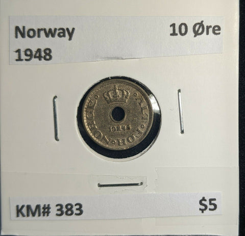 Norway 1948 10 Øre KM# 383 #765 3B