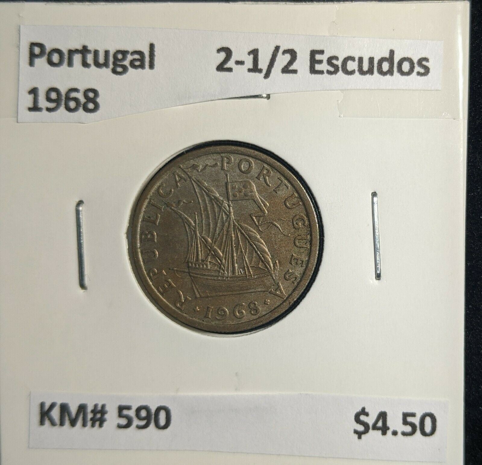 Portugal 1968 2-1/2 Escudos KM# 590 #777 3B