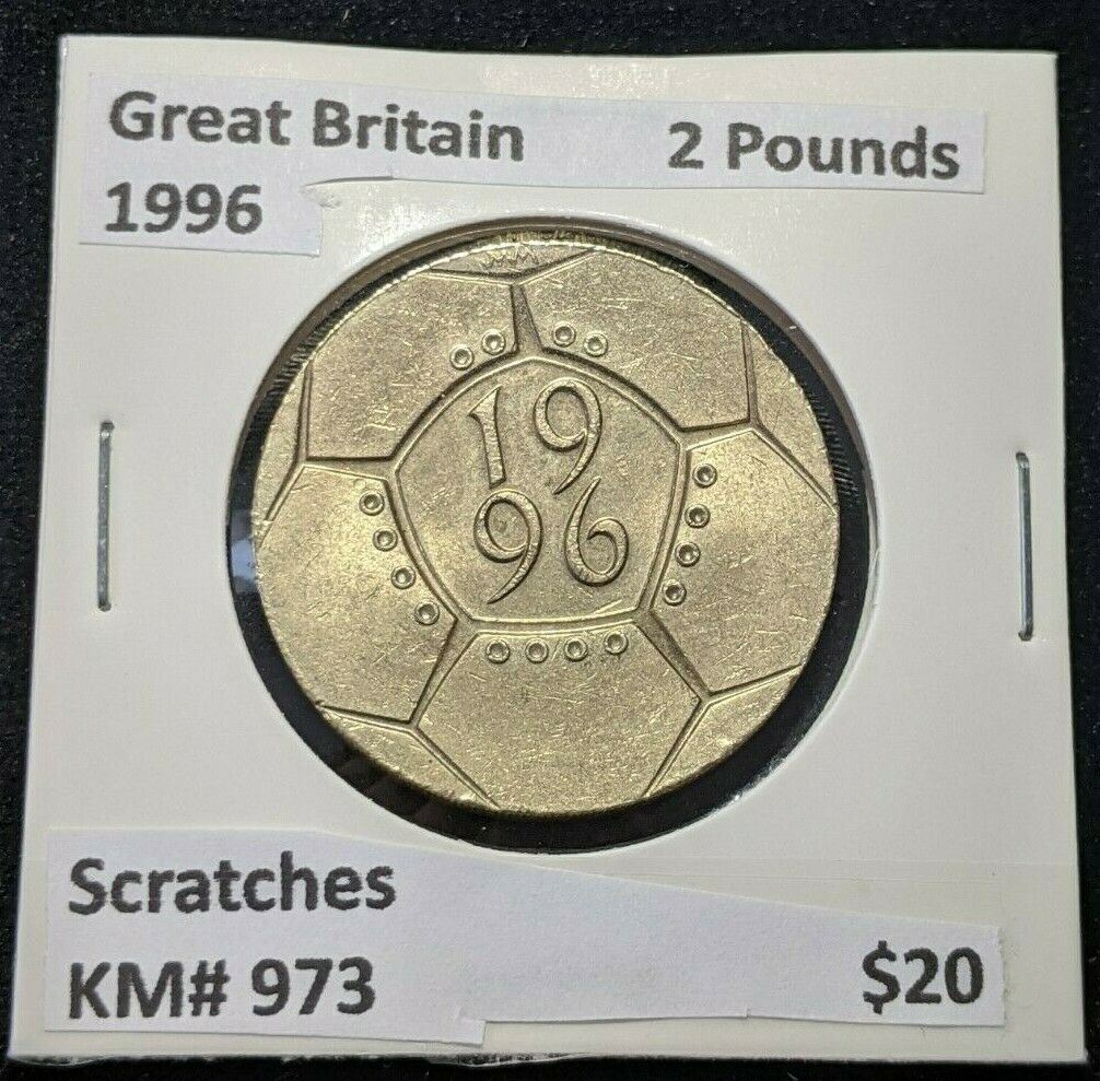 Great Britain 1996 2 Pounds KM# 973 Scratches #857 3B