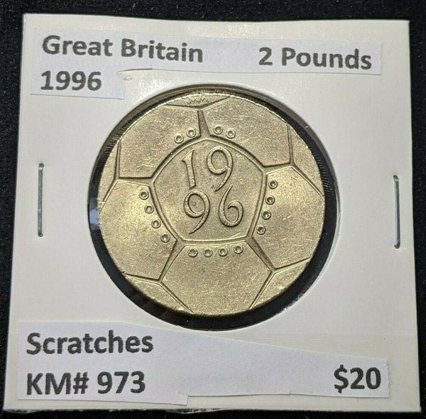 Great Britain 1996 2 Pounds KM# 973 Scratches #857 3B