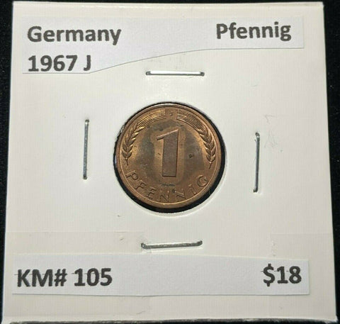 Germany 1967 J Pfennig KM# 105 #337 3B