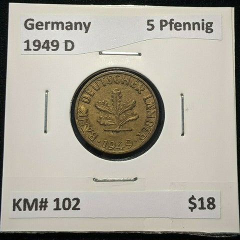 Germany 1949 D 5 Pfennig KM# 102 #774 3B