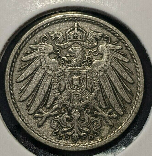 Germany Empire 1907 G 5 Pfennig KM# 11 Scratches #737 3B