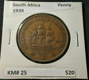 South Africa 1939 Penny KM# 25 #651