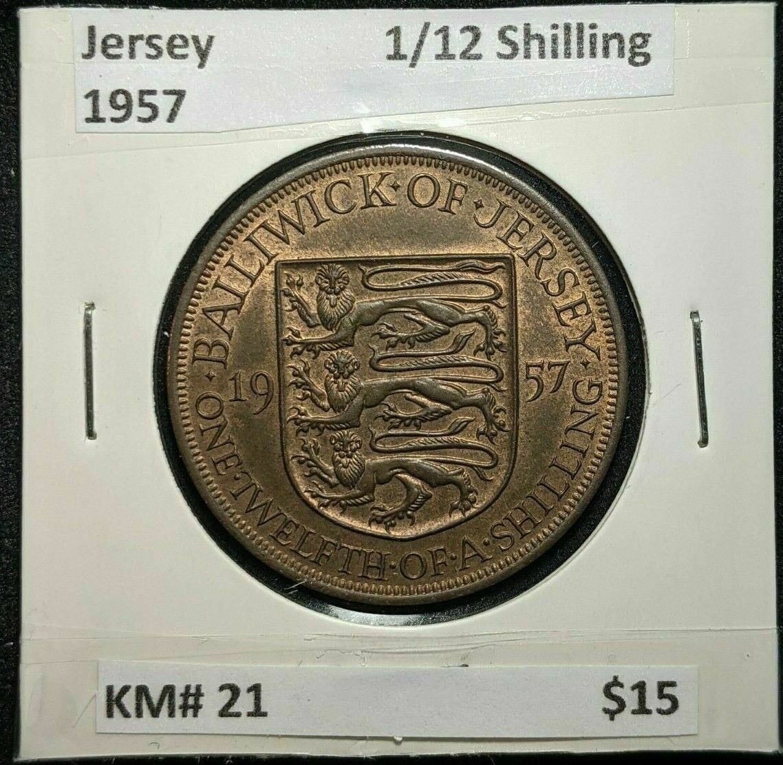 Jersey 1957 1/12 Shilling KM# 21 #567   10B