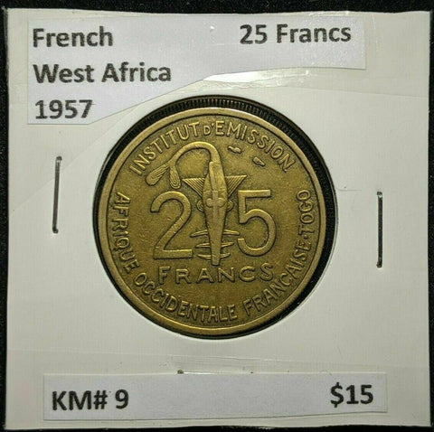 French West Africa 1957 25 Francs KM# 9 #786